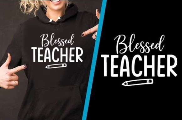 Blessed Teacher T Shirt Embroidery Design