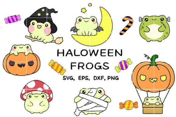 Charming Halloween Frog SVG for Embroidery
