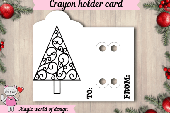 Christmas Tree Coloring Card: A Festive Embroidery Delight