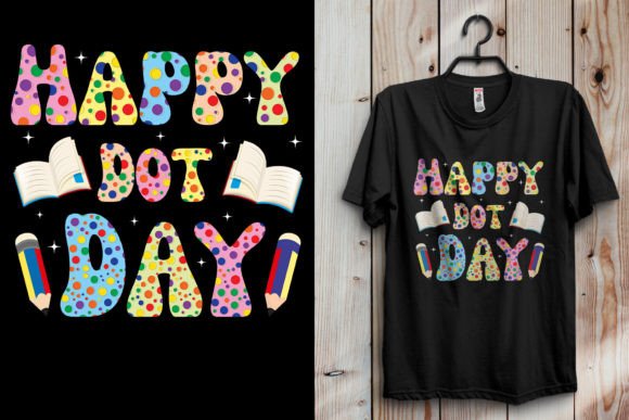 Happy Dot Day: A Playful T-Shirt Embroidery Design