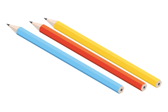Isometric Color Pencils: A Fresh Take on School Supplies