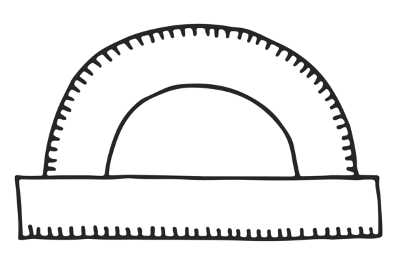 Protractor Sketch: A Versatile Design for Embroidery