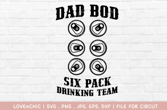 Review: Dad Bod Six Pack Drinking Team SVG, PNG