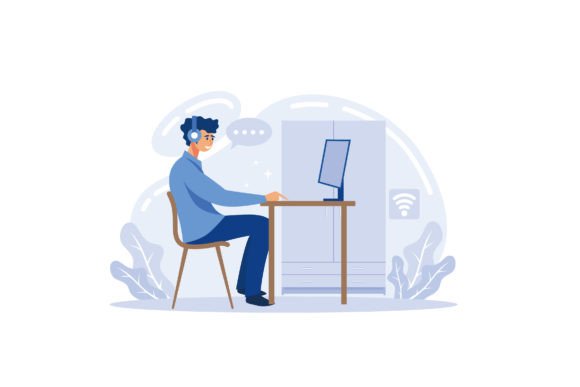 Review: Online Class Meet Vector Concept