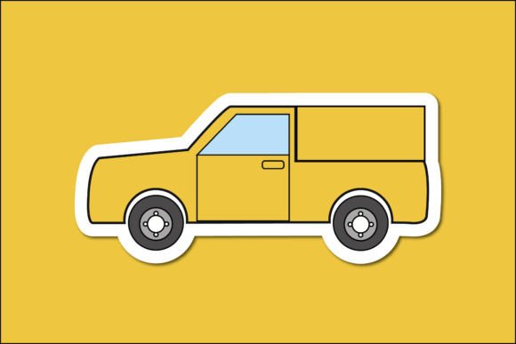 Review: Vehicle Sticker Icon Yellow Truck