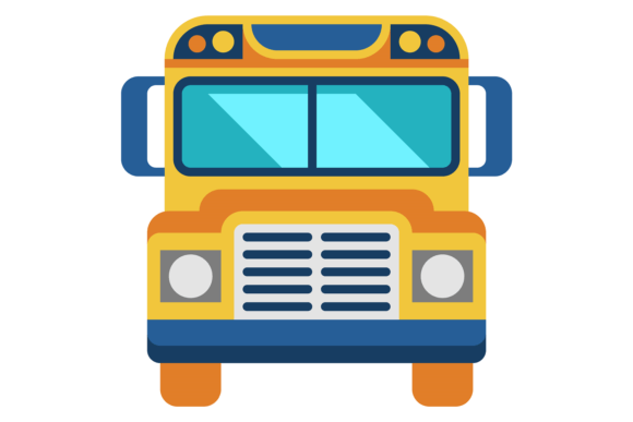 School Bus Flat Icon: A Charming Addition to Embroidery