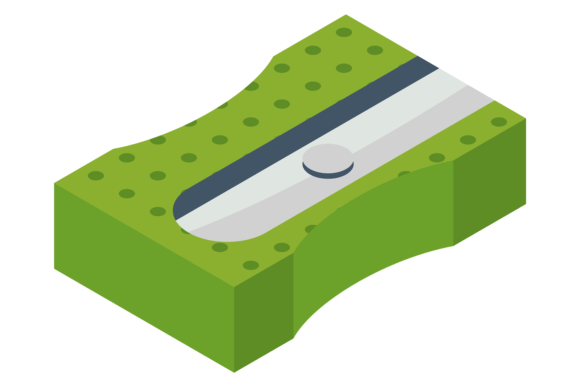 Sharpener Isometric Icon: A Versatile School Supply Design
