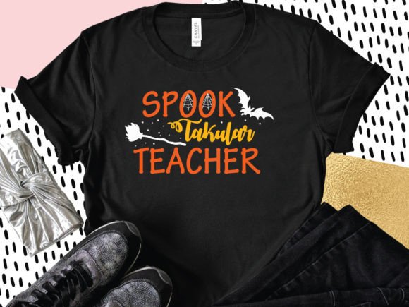 Spook Takular Teacher: A Trendy Halloween T-Shirt Design